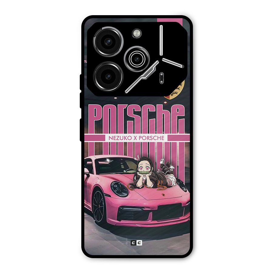 Bubble Race Car Metal Back Case for Tecno Pova 6 Pro