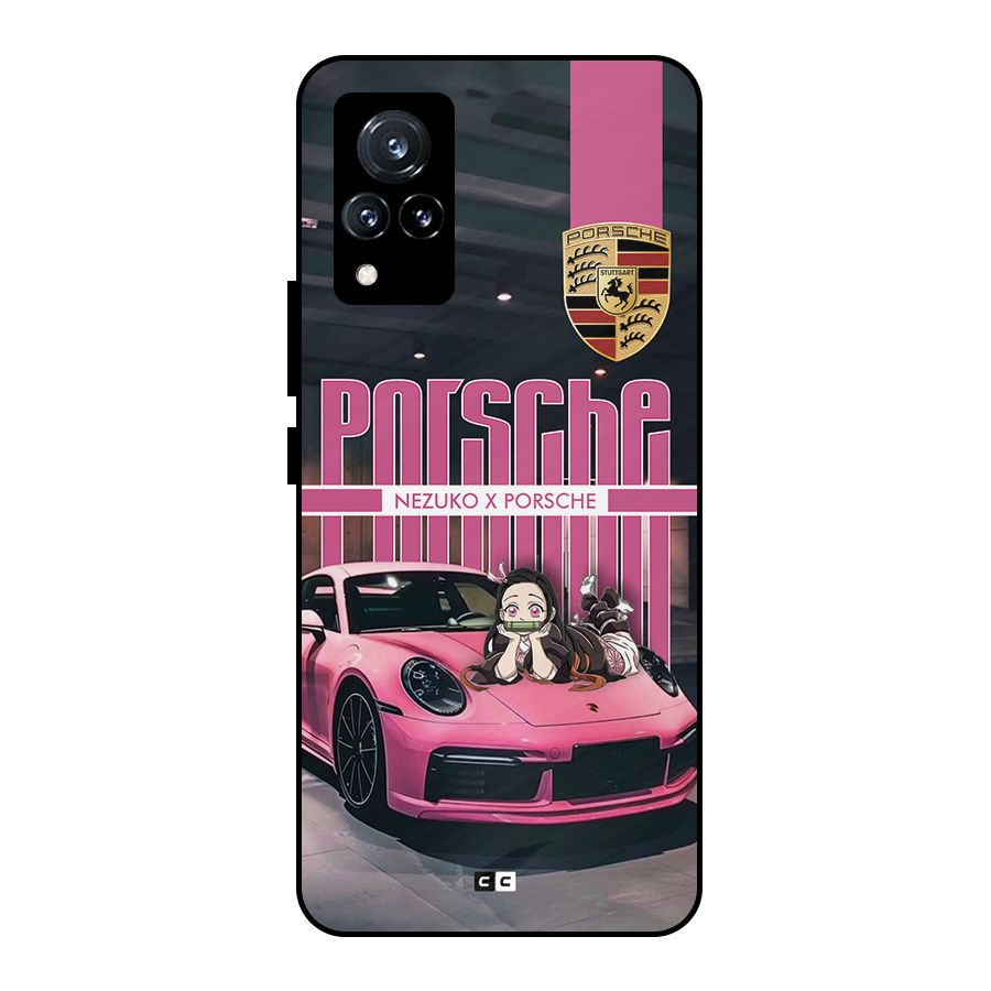 Bubble Race Car Metal Back Case for Vivo V21 5G