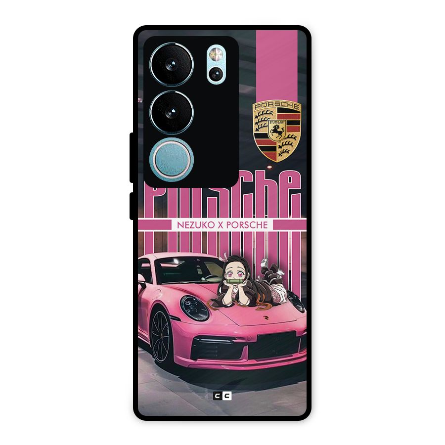Bubble Race Car Metal Back Case for Vivo V29