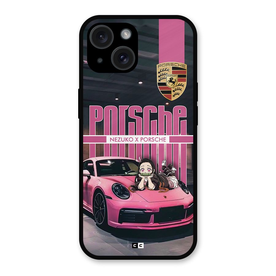 Bubble Race Car Metal Back Case for iPhone 15