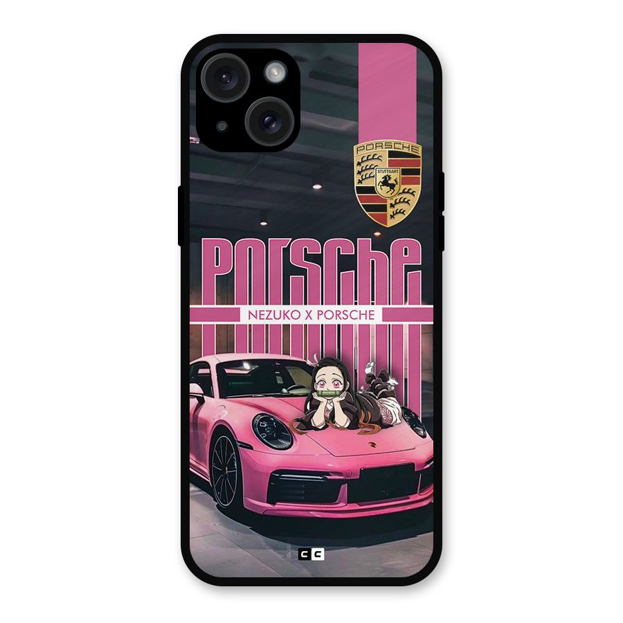 Bubble Race Car Metal Back Case for iPhone 15 Plus