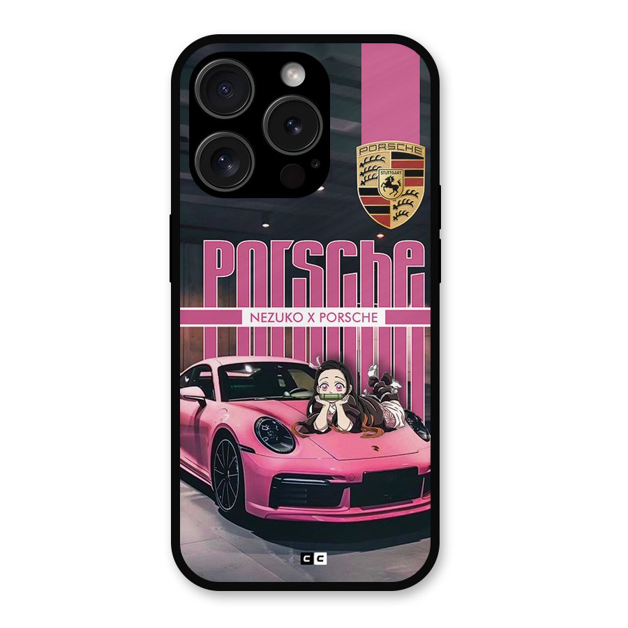 Bubble Race Car Metal Back Case for iPhone 15 Pro