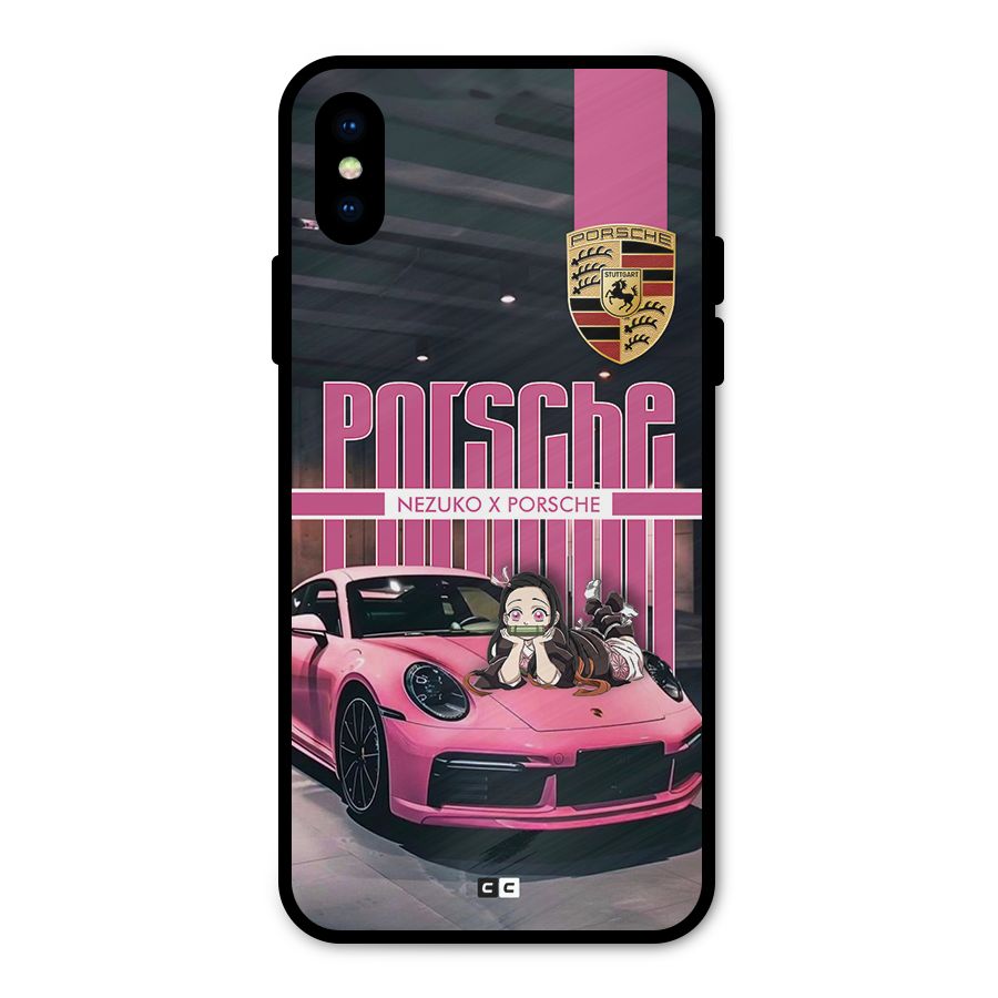 Bubble Race Car Metal Back Case for iPhone XS