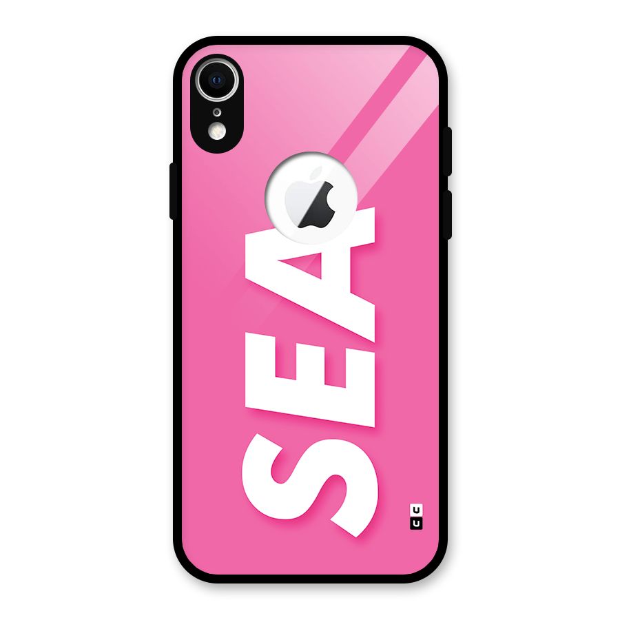 Bubble Sea Glass Back Case for iPhone XR Logo Cut