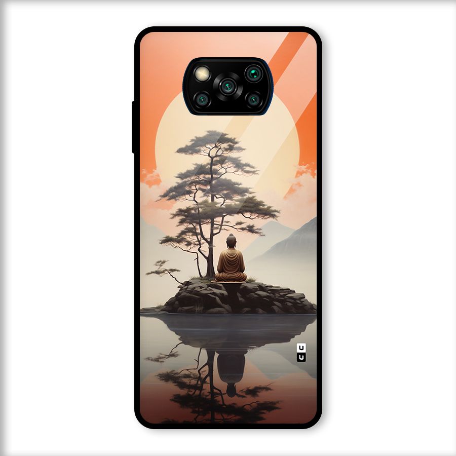 Buddha Nature Glass Back Case for Poco X3