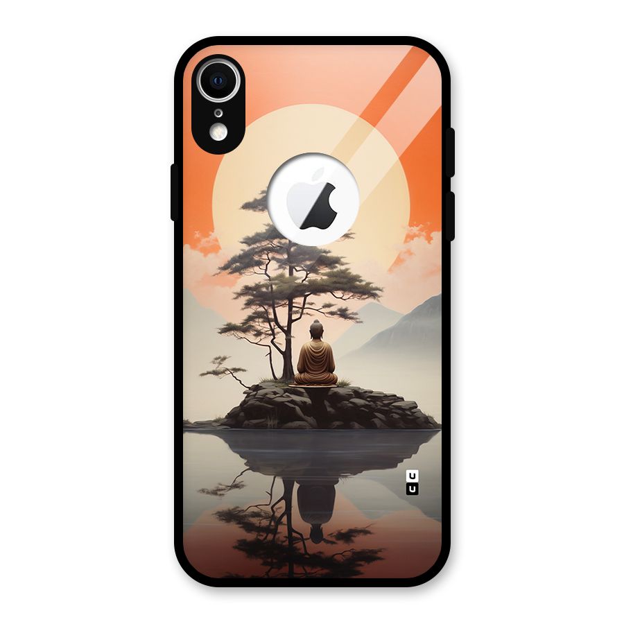 Buddha Nature Glass Back Case for iPhone XR Logo Cut