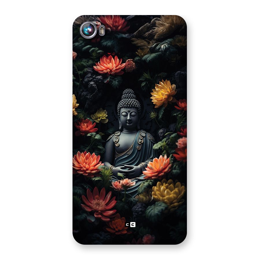 Buddha With Flower Back Case for Canvas Fire 4 (A107)
