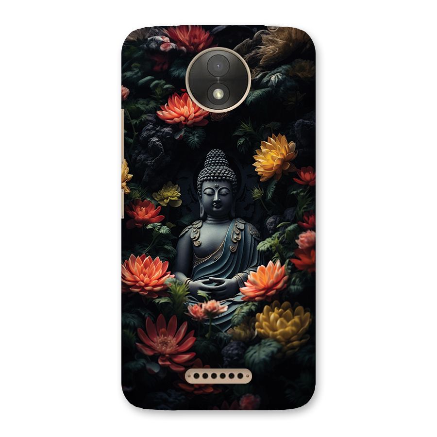 Buddha With Flower Back Case for Moto C Plus