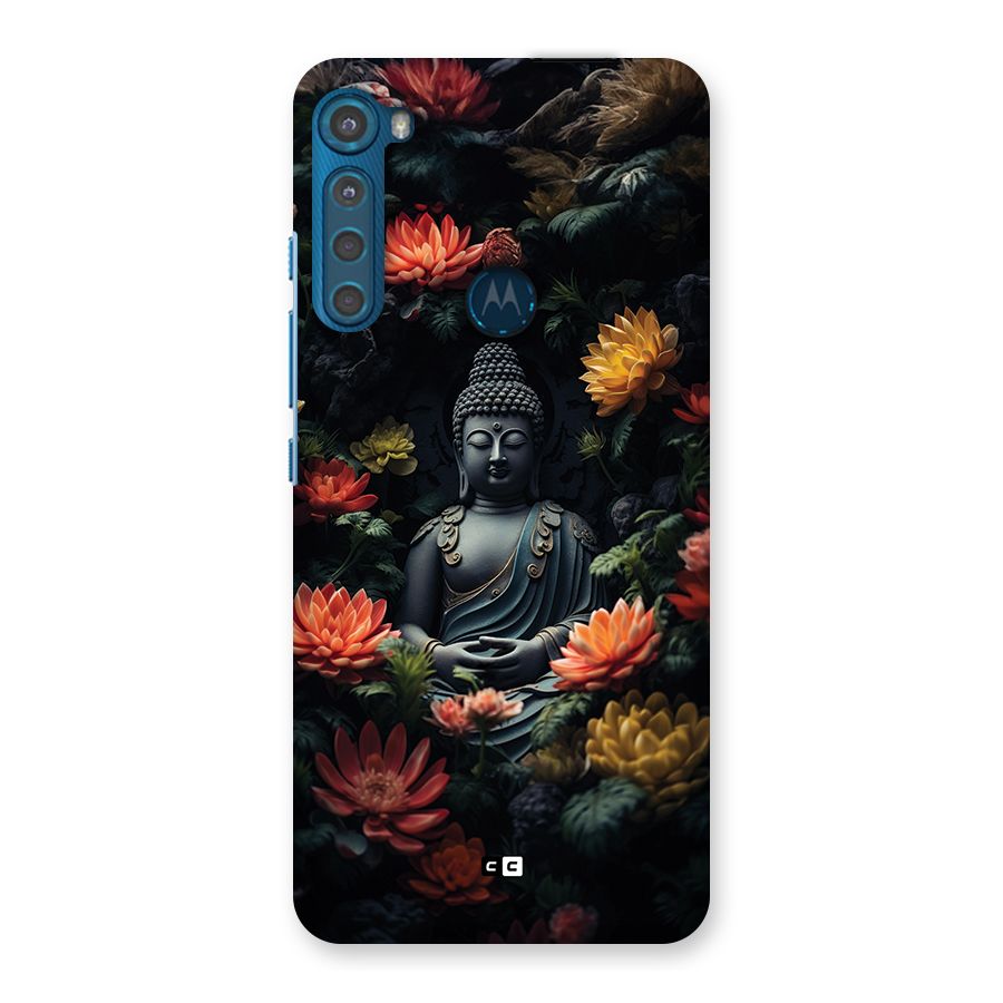 Buddha With Flower Back Case for Motorola One Fusion Plus
