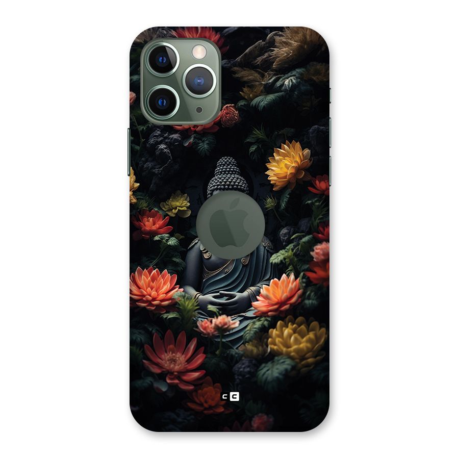 Buddha With Flower Back Case for iPhone 11 Pro Logo Cut