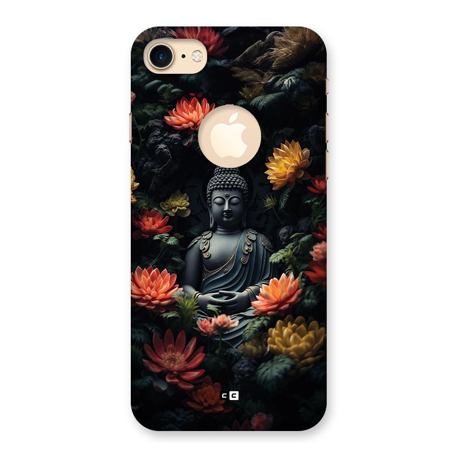 Buddha With Flower Back Case for iPhone 7 Logo Cut