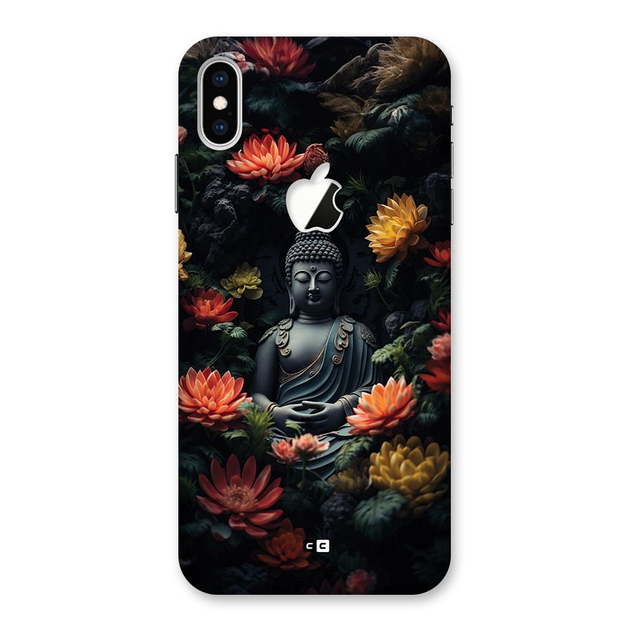 Buddha With Flower Back Case for iPhone XS Max Apple Cut
