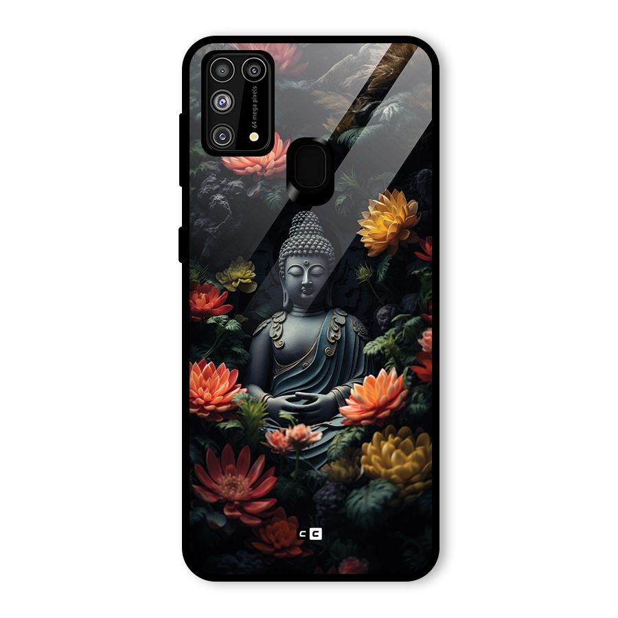 Buddha With Flower Glass Back Case for Galaxy M31