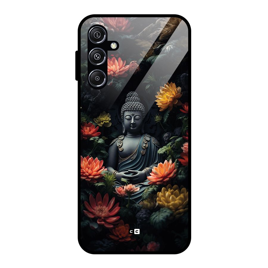 Buddha With Flower Glass Back Case for Galaxy M34 5G