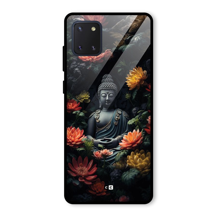 Buddha With Flower Glass Back Case for Galaxy Note 10 Lite