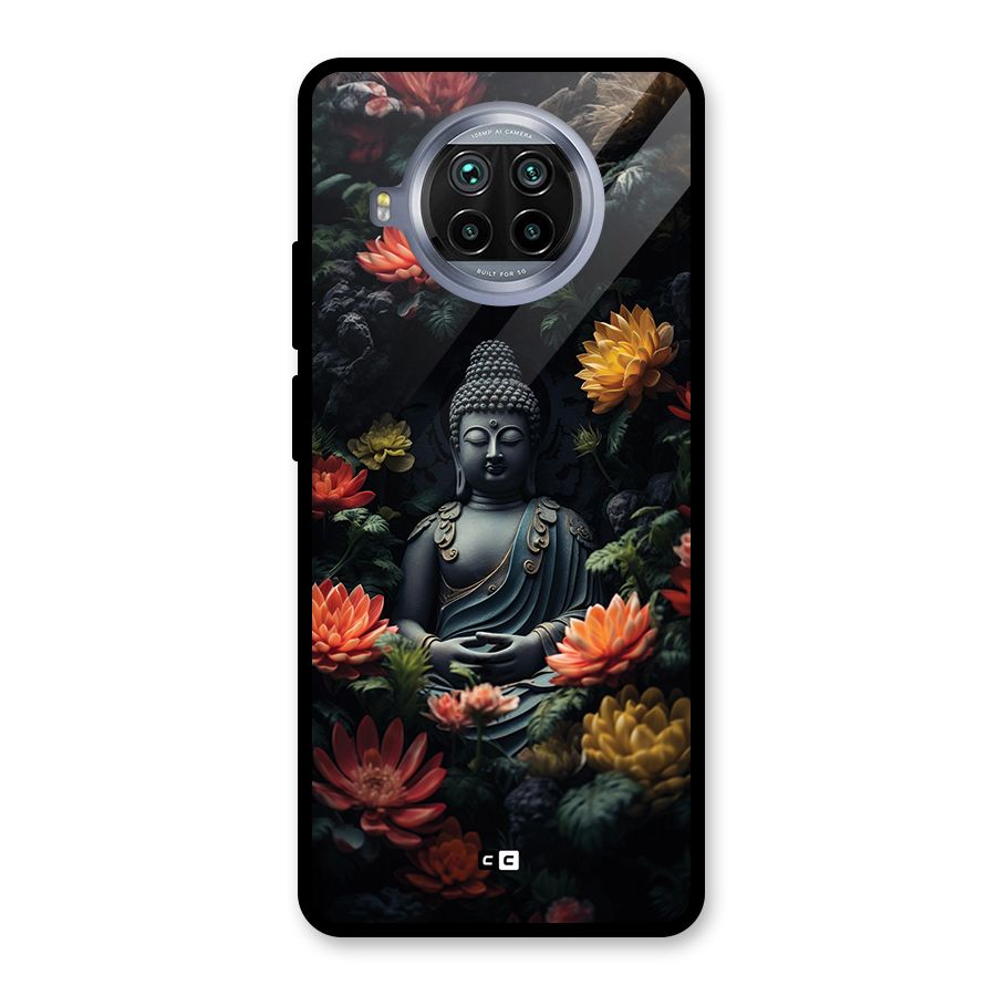 Buddha With Flower Glass Back Case for Mi 10i