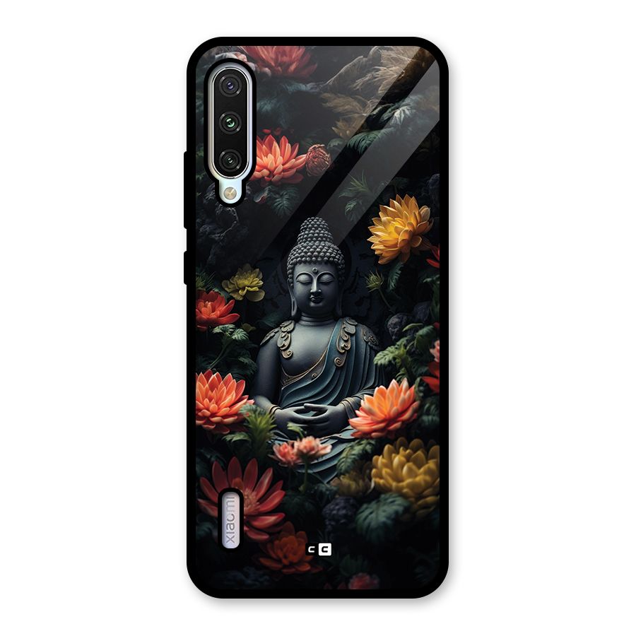 Buddha With Flower Glass Back Case for Mi A3