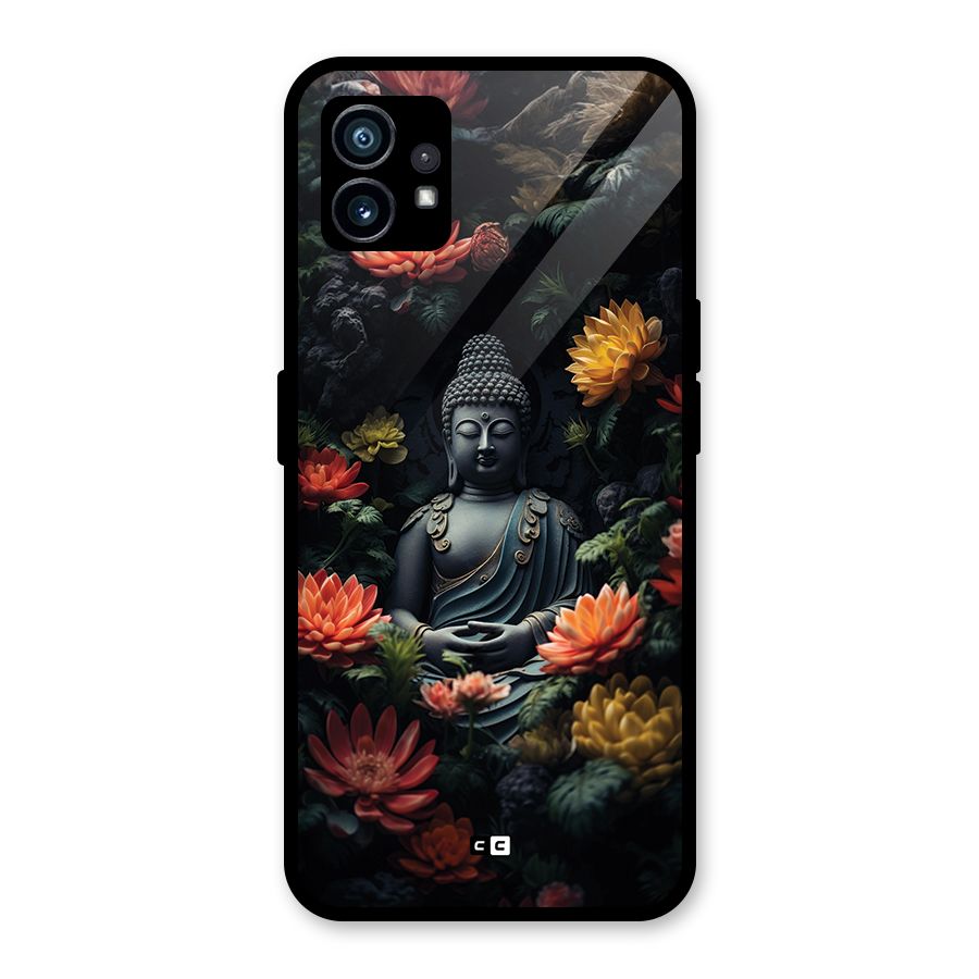 Buddha With Flower Glass Back Case for Nothing Phone 1