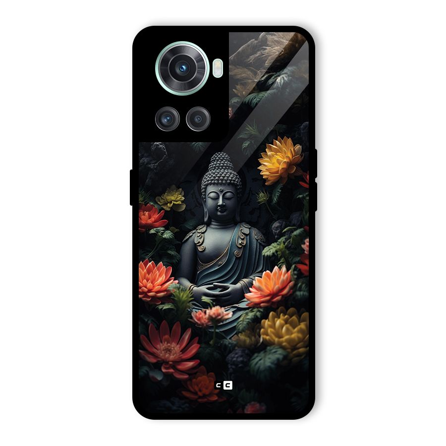 Buddha With Flower Glass Back Case for OnePlus 10R