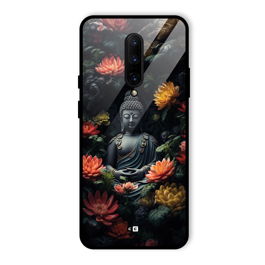 Buddha With Flower Glass Back Case for OnePlus 7 Pro