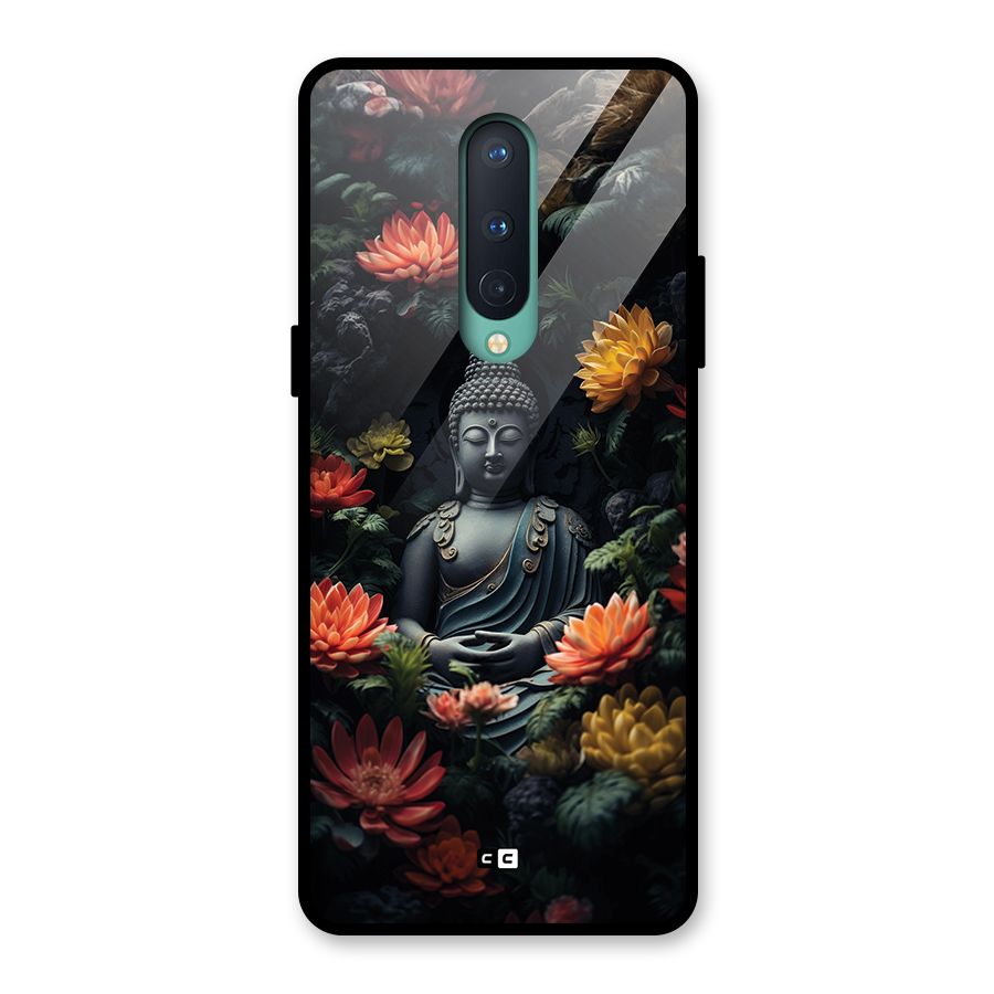 Buddha With Flower Glass Back Case for OnePlus 8
