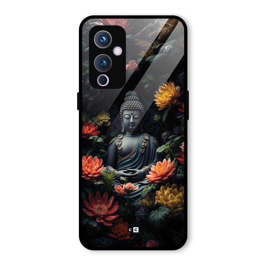 Buddha With Flower Glass Back Case for OnePlus 9