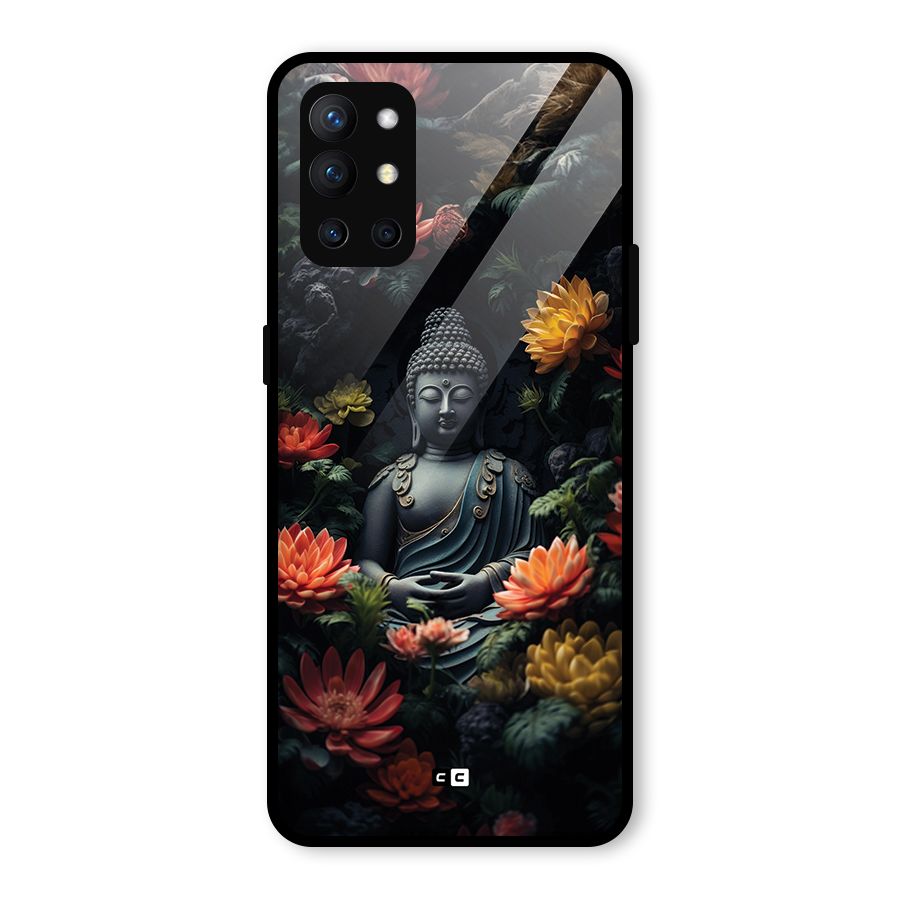 Buddha With Flower Glass Back Case for OnePlus 9R