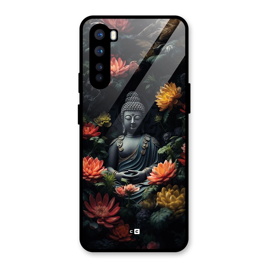 Buddha With Flower Glass Back Case for OnePlus Nord