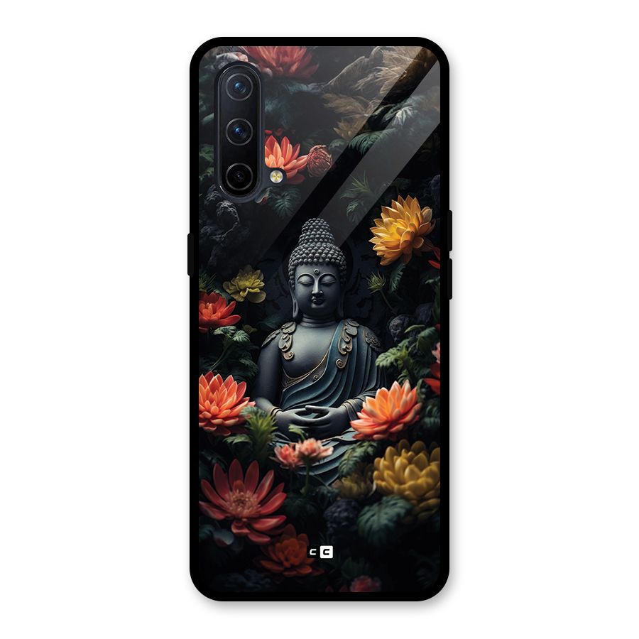Buddha With Flower Glass Back Case for OnePlus Nord CE 5G