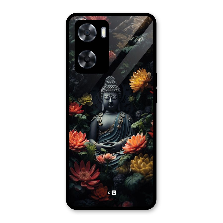 Buddha With Flower Glass Back Case for OnePlus Nord N20 SE