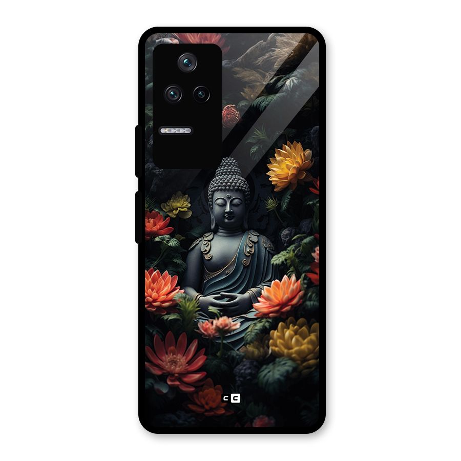 Buddha With Flower Glass Back Case for Poco F4 5G