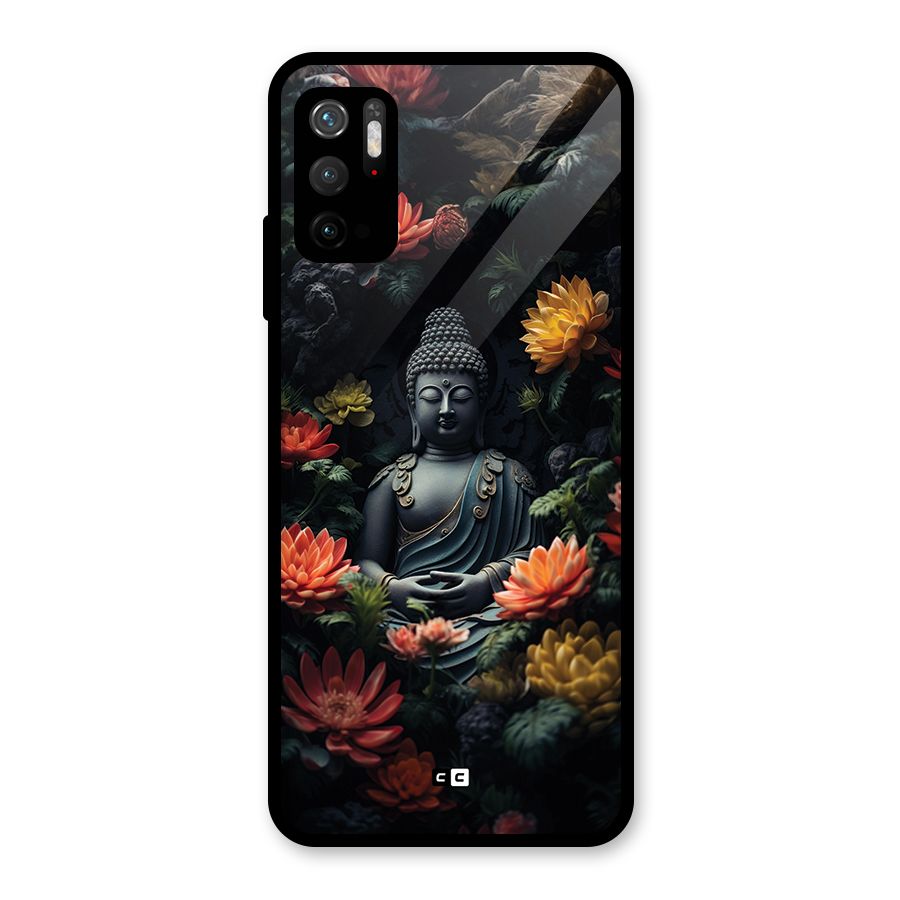 Buddha With Flower Glass Back Case for Poco M3 Pro 5G