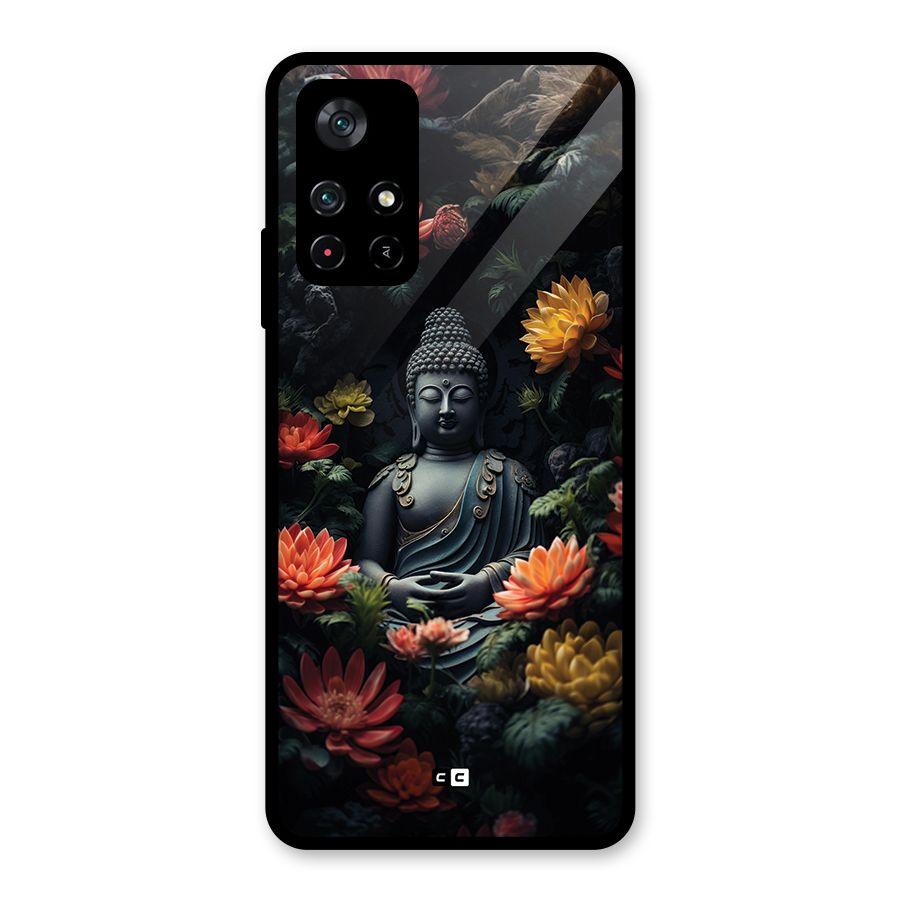 Buddha With Flower Glass Back Case for Poco M4 Pro 5G
