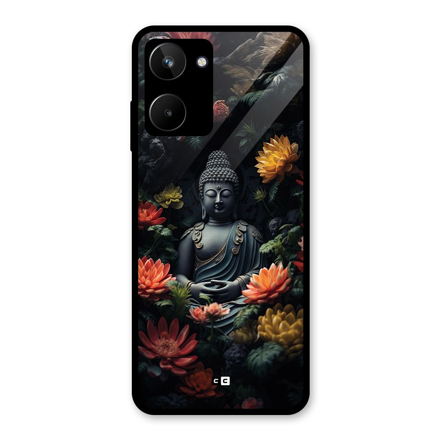 Buddha With Flower Glass Back Case for Realme 10
