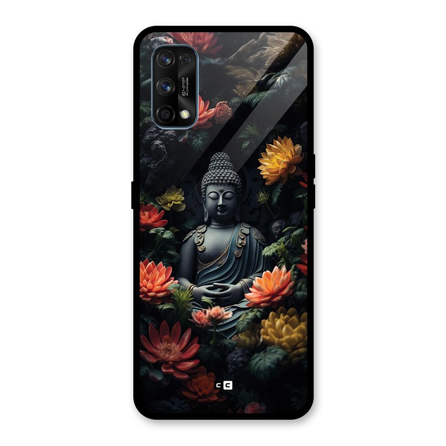 Buddha With Flower Glass Back Case for Realme 7 Pro