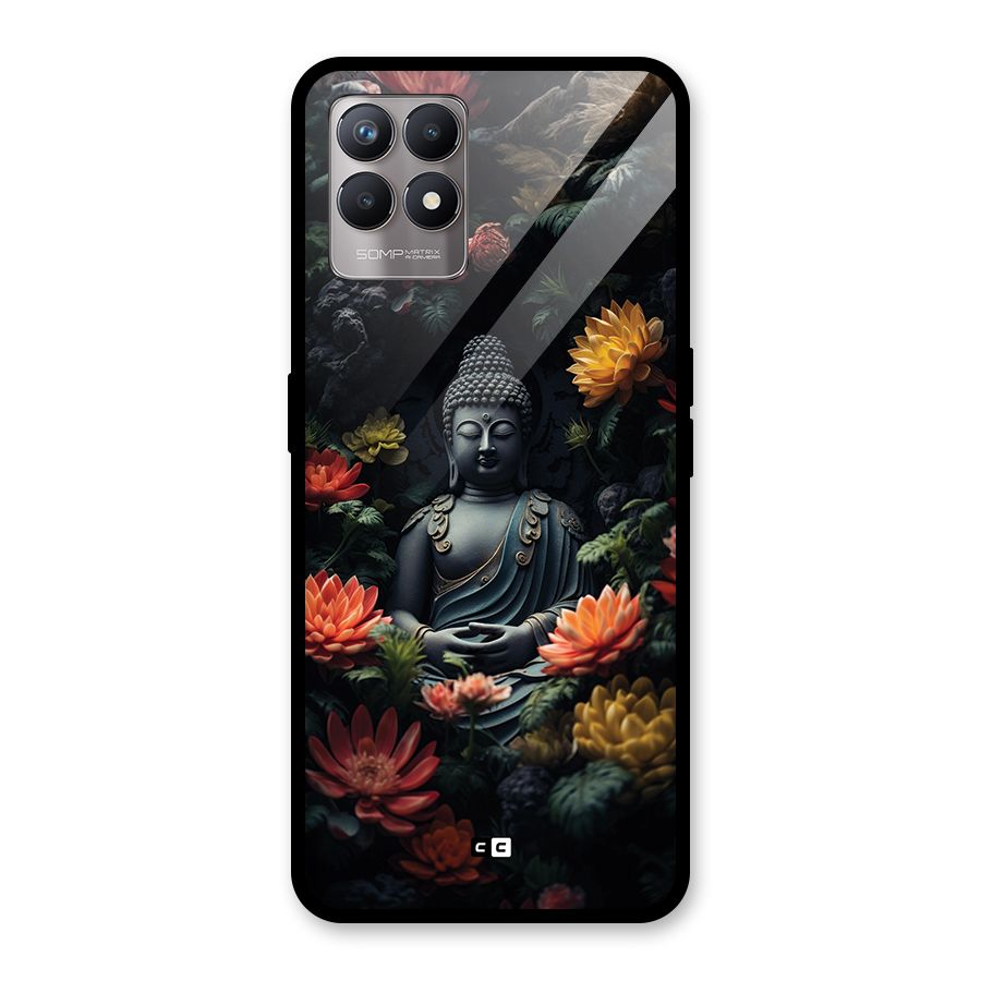 Buddha With Flower Glass Back Case for Realme 8i