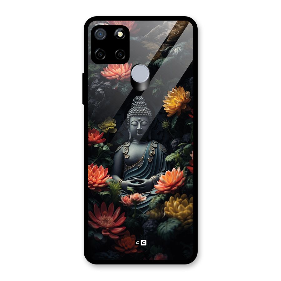 Buddha With Flower Glass Back Case for Realme C12