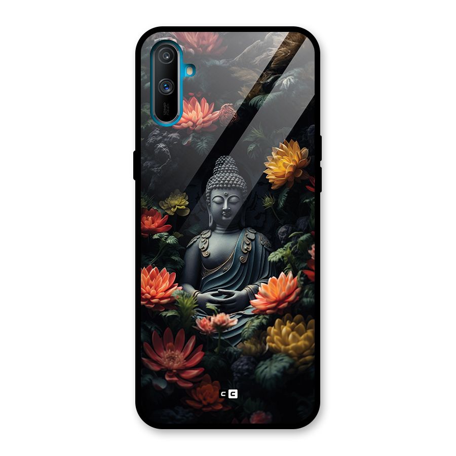 Buddha With Flower Glass Back Case for Realme C3