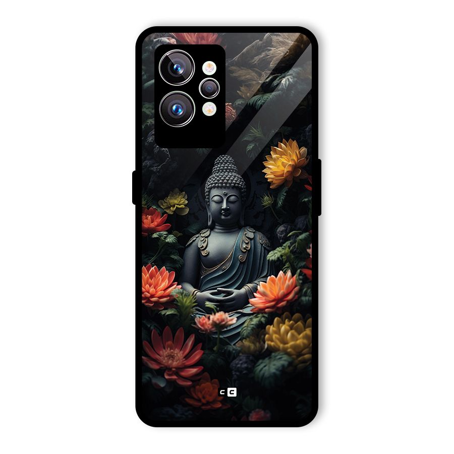 Buddha With Flower Glass Back Case for Realme GT2 Pro