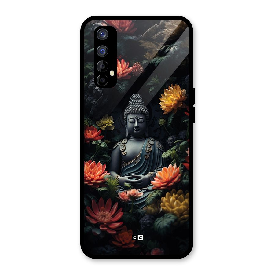 Buddha With Flower Glass Back Case for Realme Narzo 20 Pro