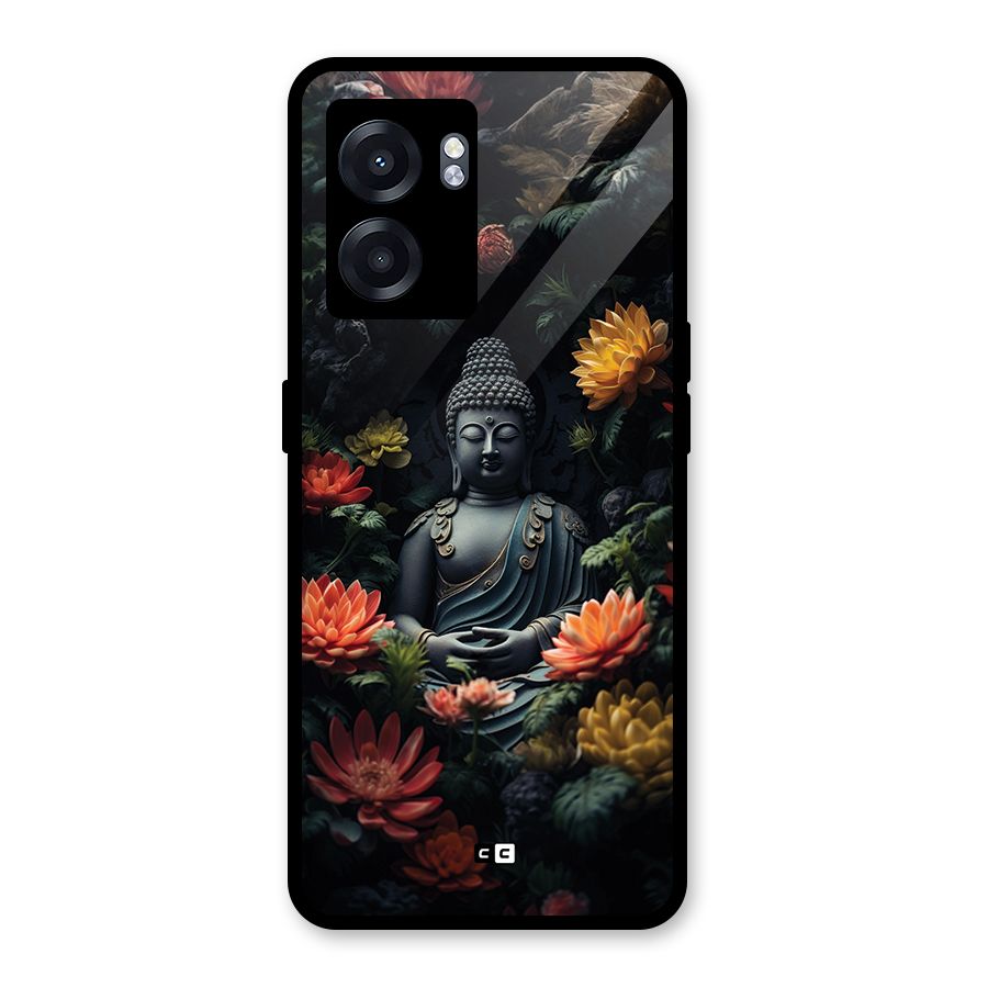 Buddha With Flower Glass Back Case for Realme Narzo 50 5G