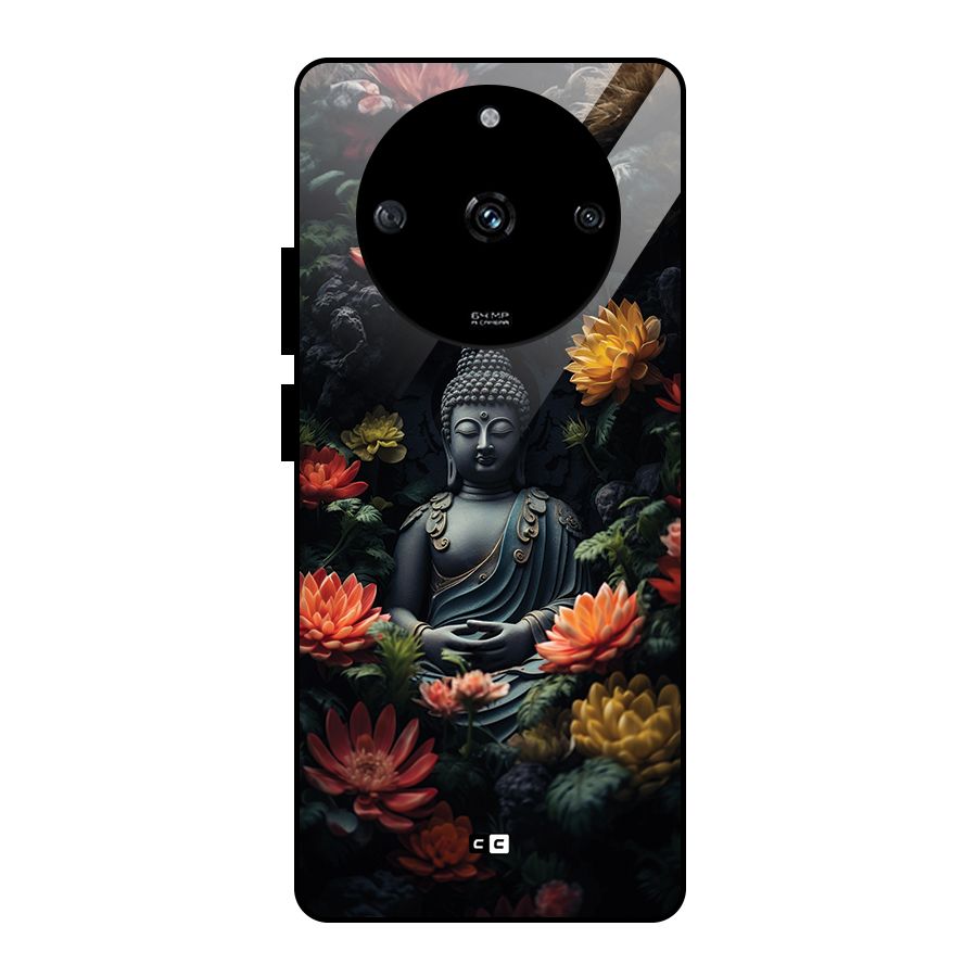 Buddha With Flower Glass Back Case for Realme Narzo 60 5G
