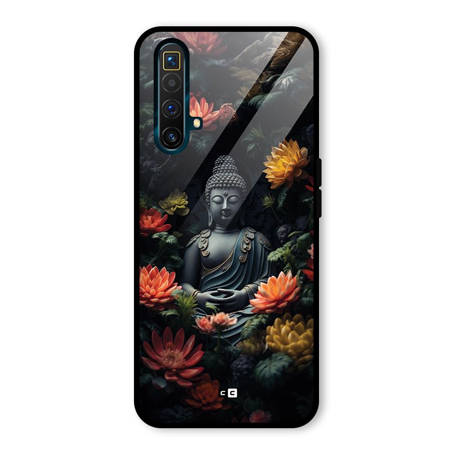Buddha With Flower Glass Back Case for Realme X3