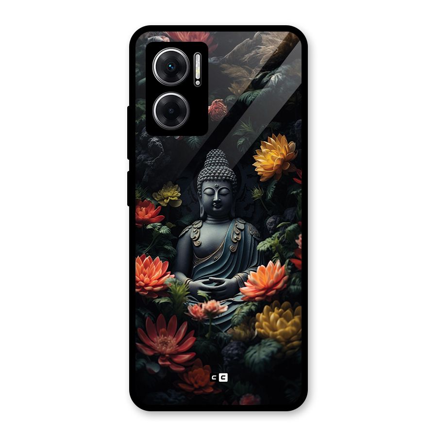 Buddha With Flower Glass Back Case for Redmi 11 Prime 5G