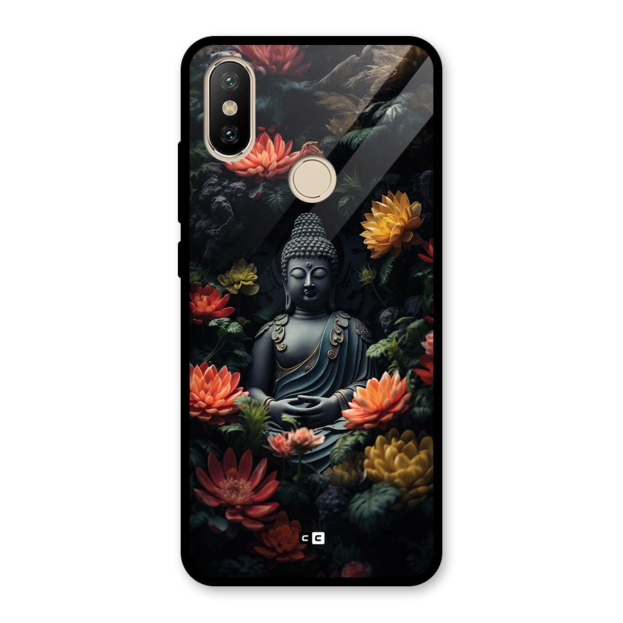 Buddha With Flower Glass Back Case for Redmi A2