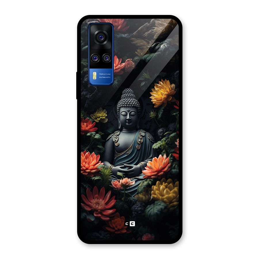 Buddha With Flower Glass Back Case for Vivo Y31