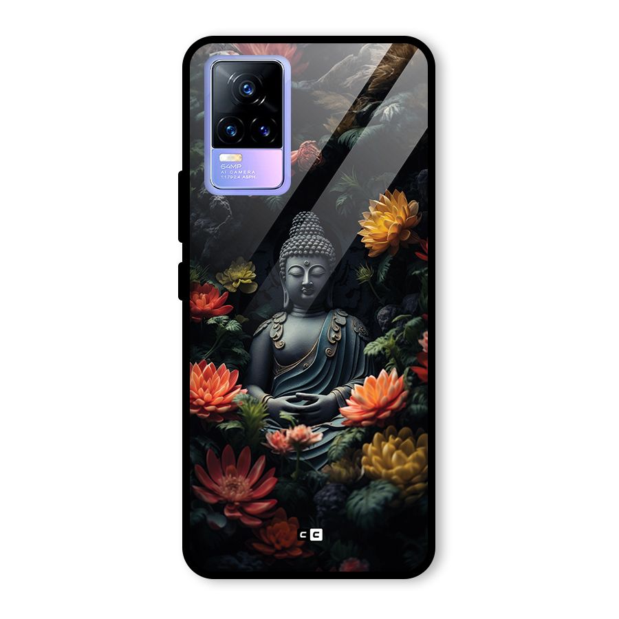 Buddha With Flower Glass Back Case for Vivo Y73