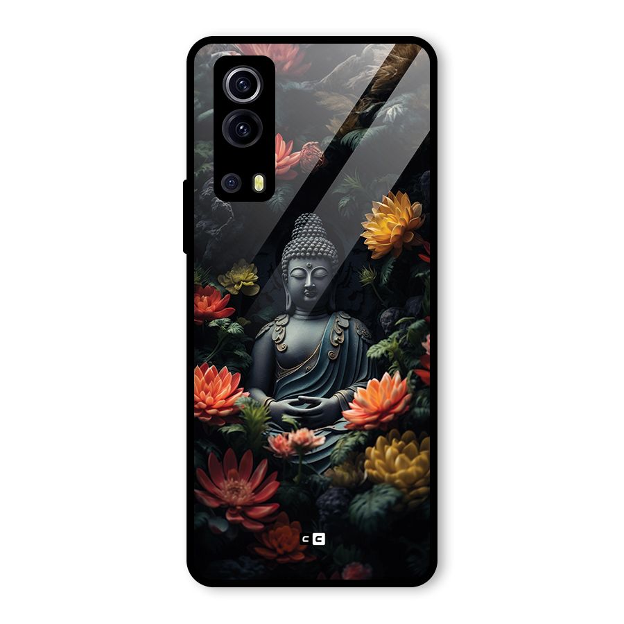 Buddha With Flower Glass Back Case for Vivo iQOO Z3