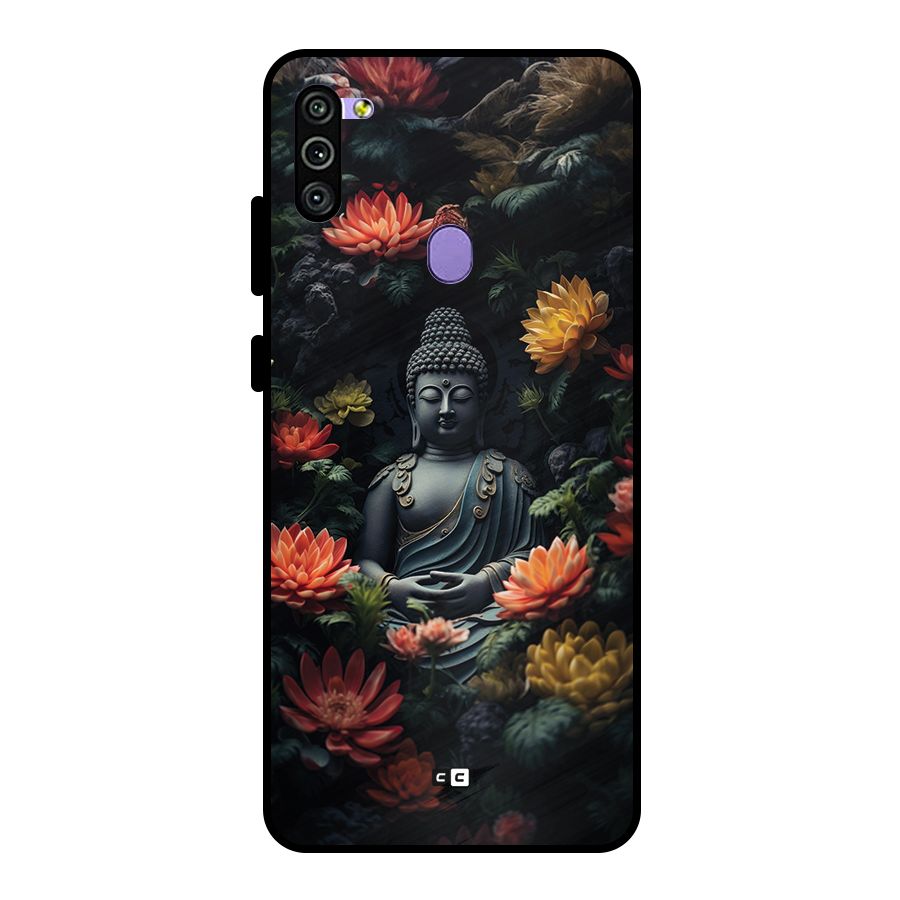 Buddha With Flower Metal Back Case for Galaxy M11
