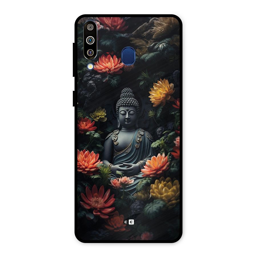 Buddha With Flower Metal Back Case for Galaxy M30